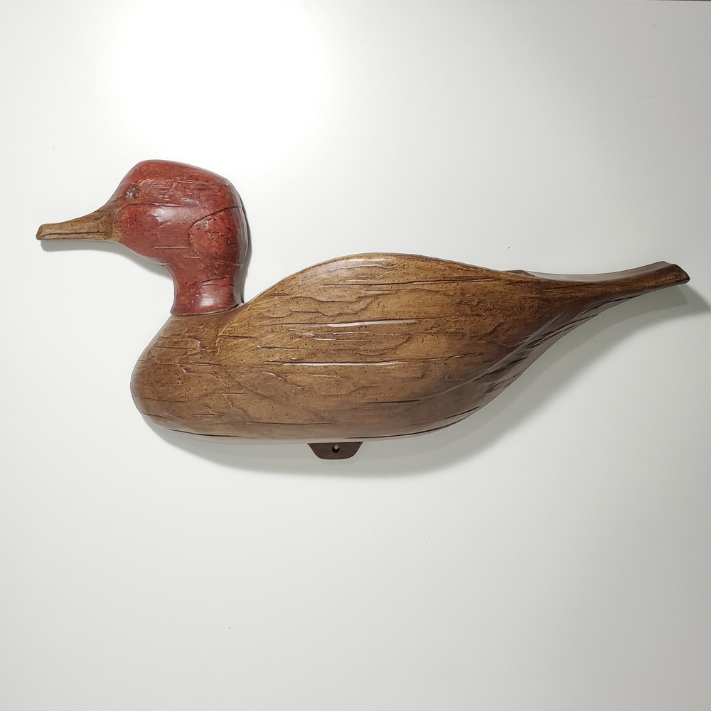 Vintage Syroco Duck Wall House Pocket Wood Look 4544 Planter Letter Holder Home